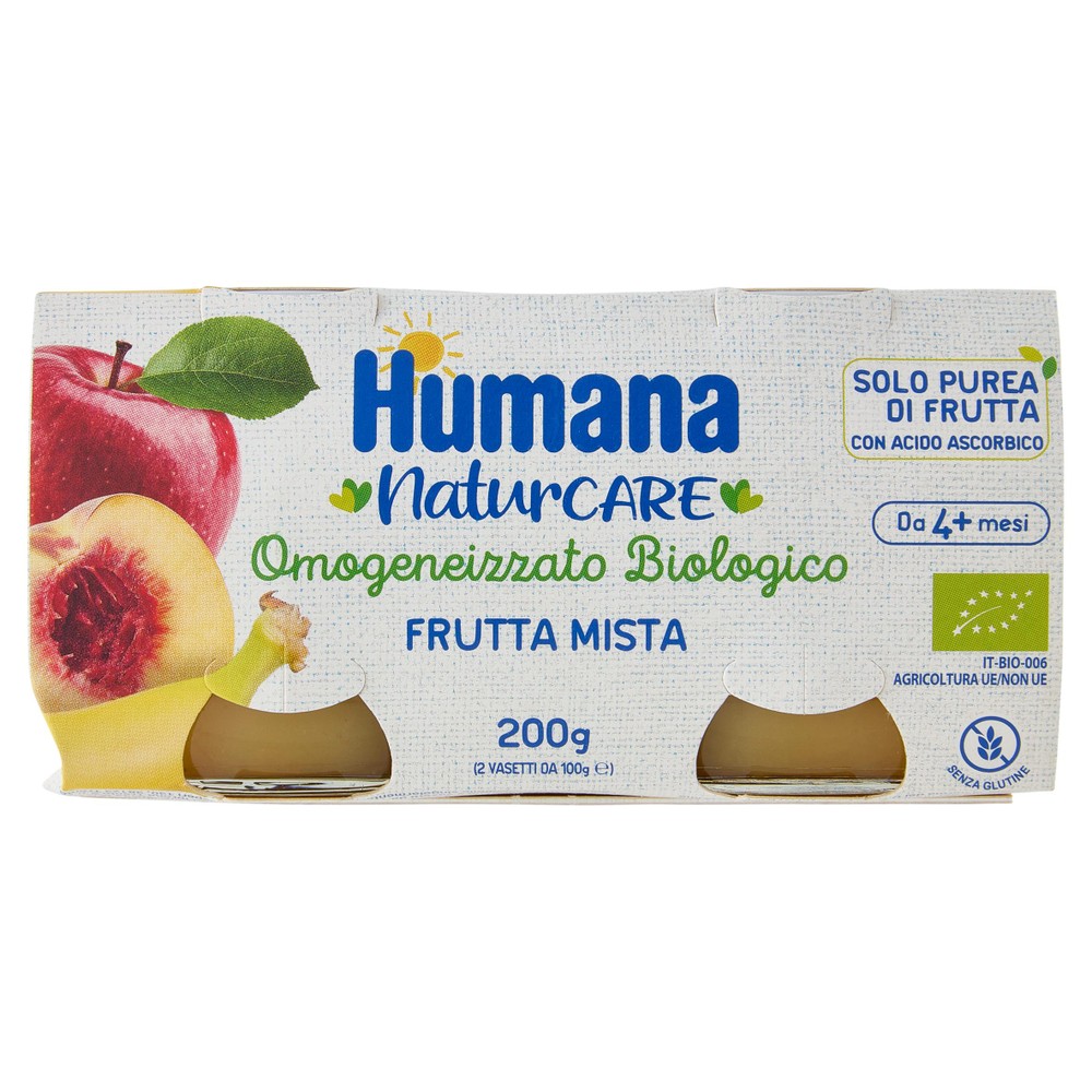 Omogeneizzato Di Frutta Mista Bio Conf. Da 2  Humana - Foto 1