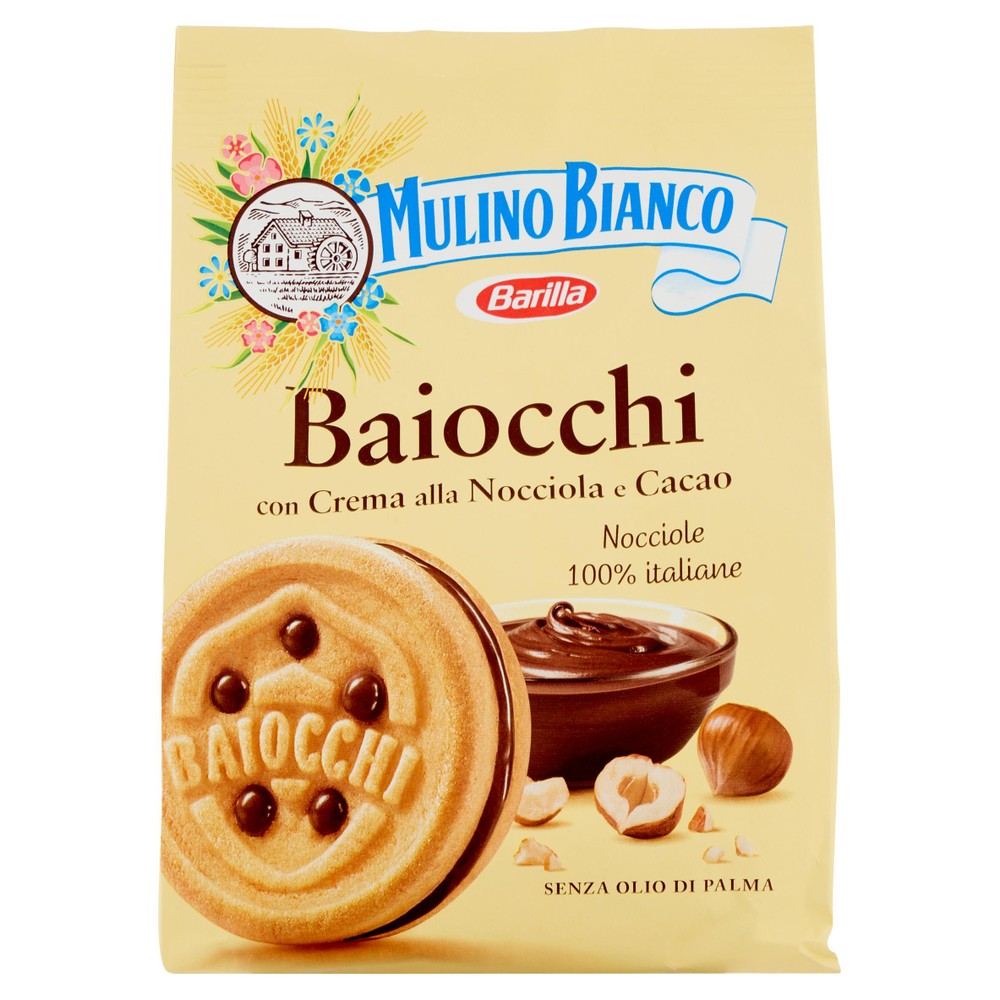 Biscotti Baiocchi Con Crema Alla Nocciola E Cacao Mulino Bianco