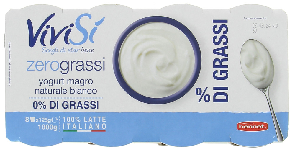 8 Yogurt Bianco Magro Bennet Vivisi' - Foto 1