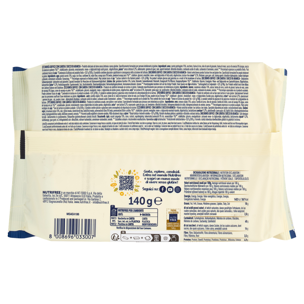 Nutrifree Bontà Soffice Con Carota E Succo Di Arancia - Foto 3