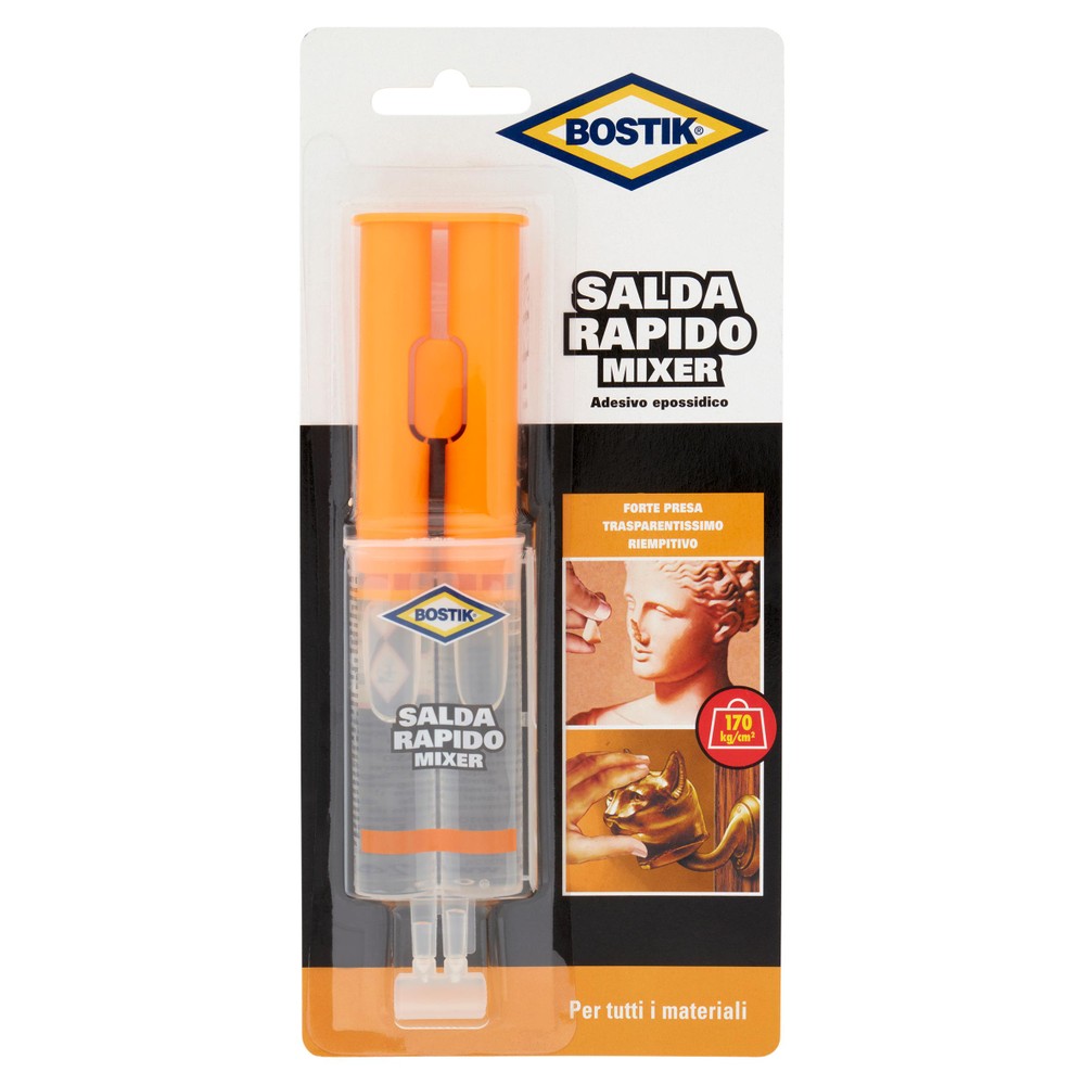 Colla Epossidica Bicomponente Universale Saldarapido Mixer 24ml Bostik - Foto 1