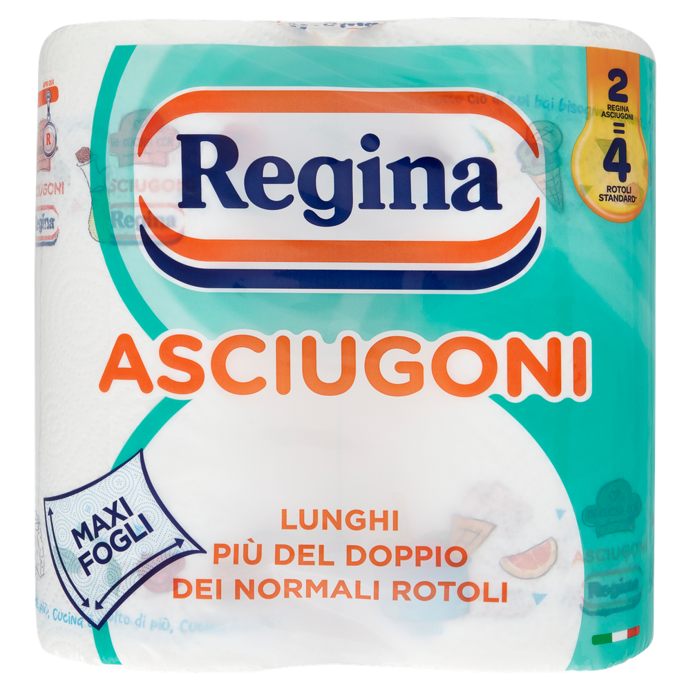 Carta Cucina Asciugatutto 2x Maxi Rotoli 2 Veli Asciugoni Regina - Foto 1