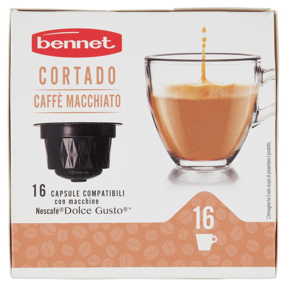 Bennet Caffe' Macchiato Caps Compatibili Dolce Gusto Da 16 Capsule