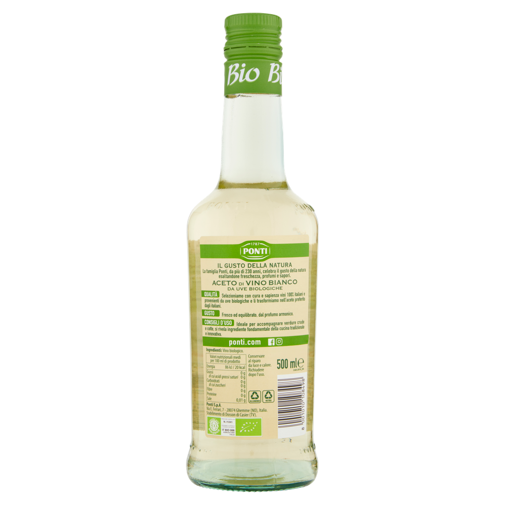 Aceto Di Vino Bio Bianco 100% Italiano Ponti - Foto 3