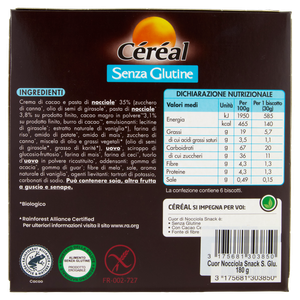 Cereal Senza Glutine Cuor Di Nocciola Snack 6 Monoporzioni - Foto 3