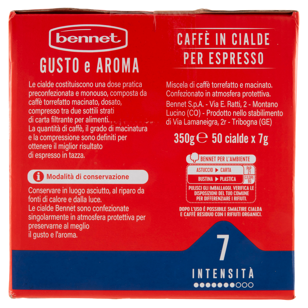 Caffè Gusto E Aroma Caffè In Cialde Per Espresso 50pz Bennet - Foto 2