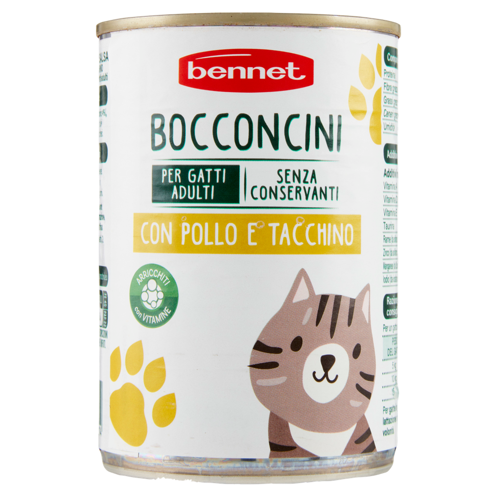 Alimento Umido Per Gatti Bocconcini Al Pollo E Tacchino Bennet - Foto 3