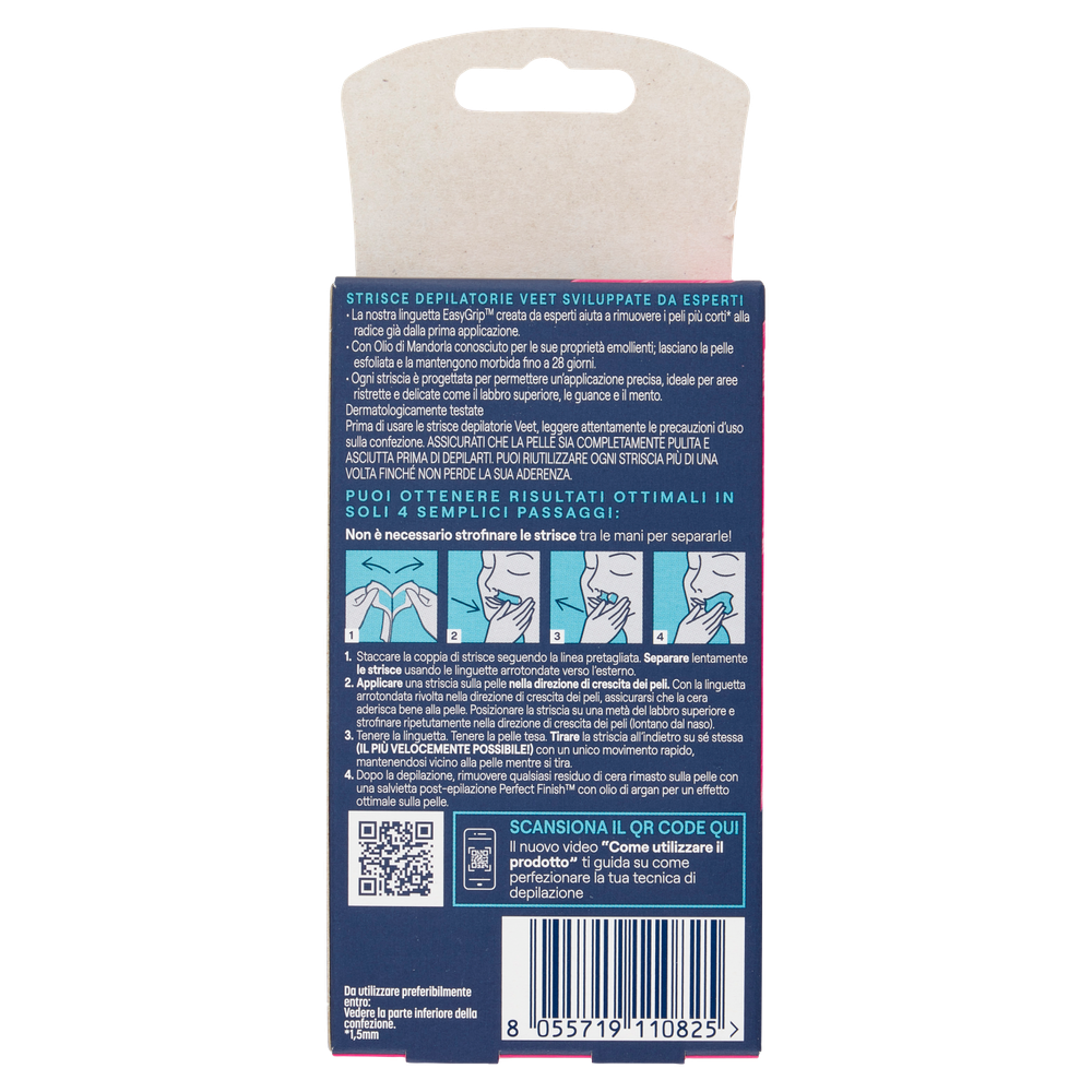 Strisce Depilatorie Viso Pelli Sensibili Veet - Foto 3