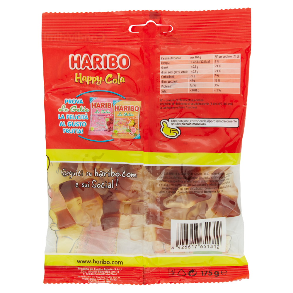 Caramelle Gommose Happy Cola Al Gusto Cola Haribo - Foto 3