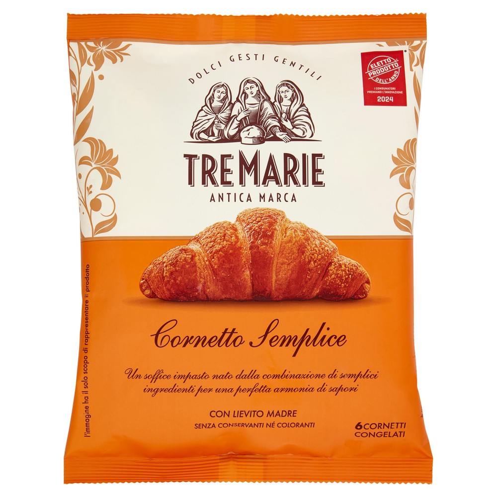 Cornetto Semplice Lievito Madre 6x55g Tre Marie - Foto 1