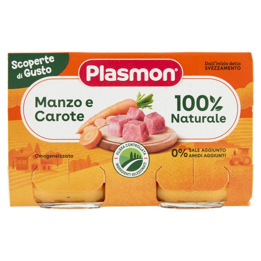 Omogeneizzato Manzo E Carote 2x120g Plasmon - Foto 1
