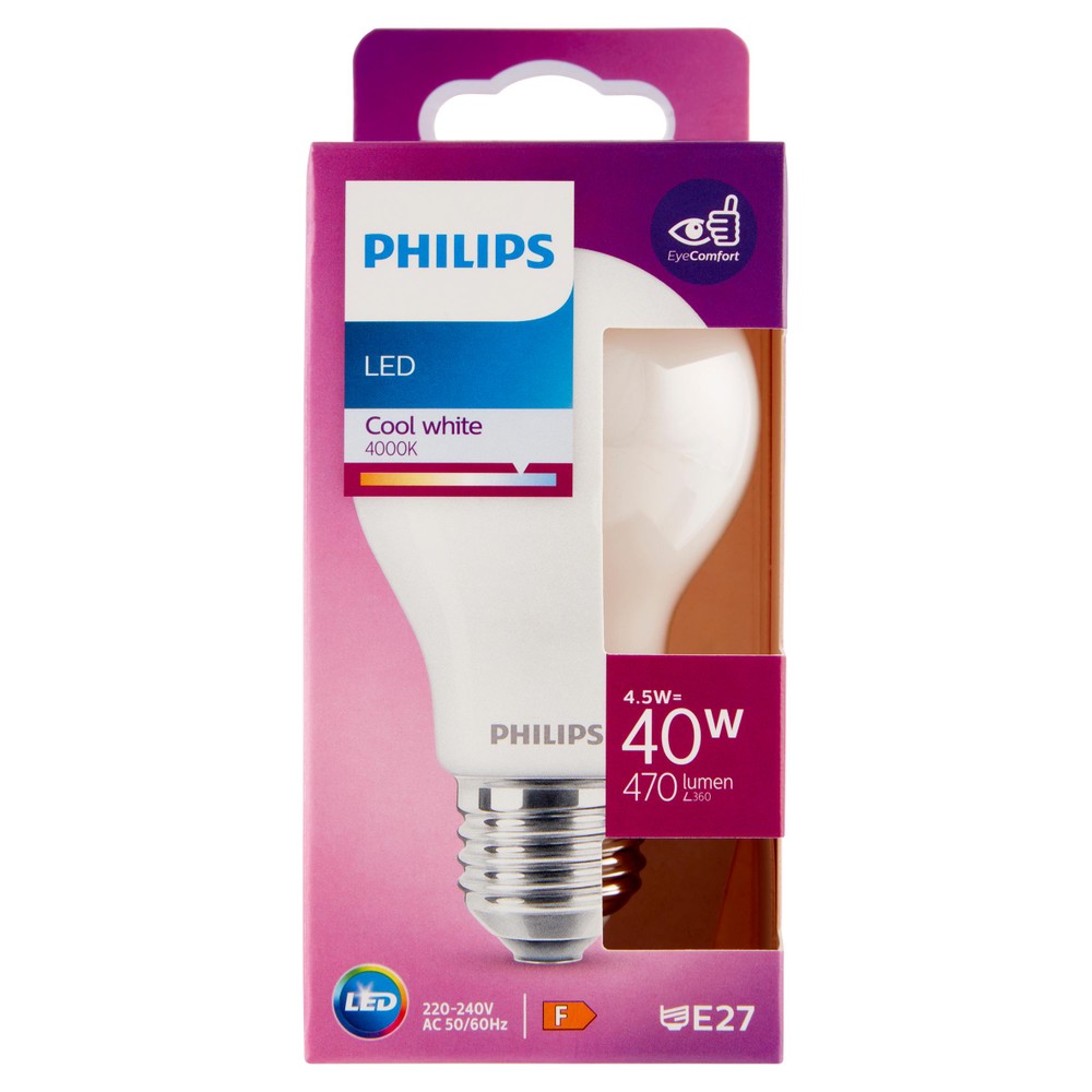 Lampadina A Led Goccia 40w Attacco E27 Luce Fredda Philips - Foto 1