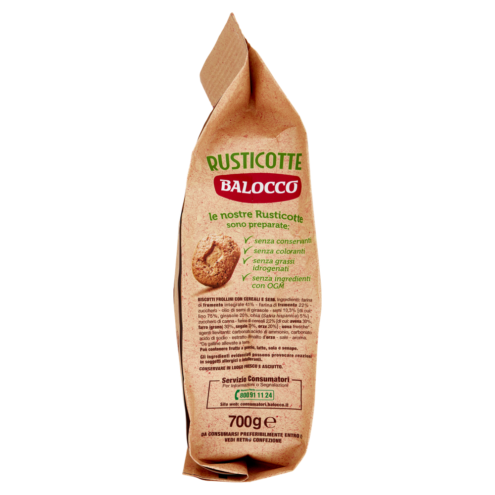 Biscotti Frollini Rusticotte Con Cereali E Semi Balocco - Foto 2