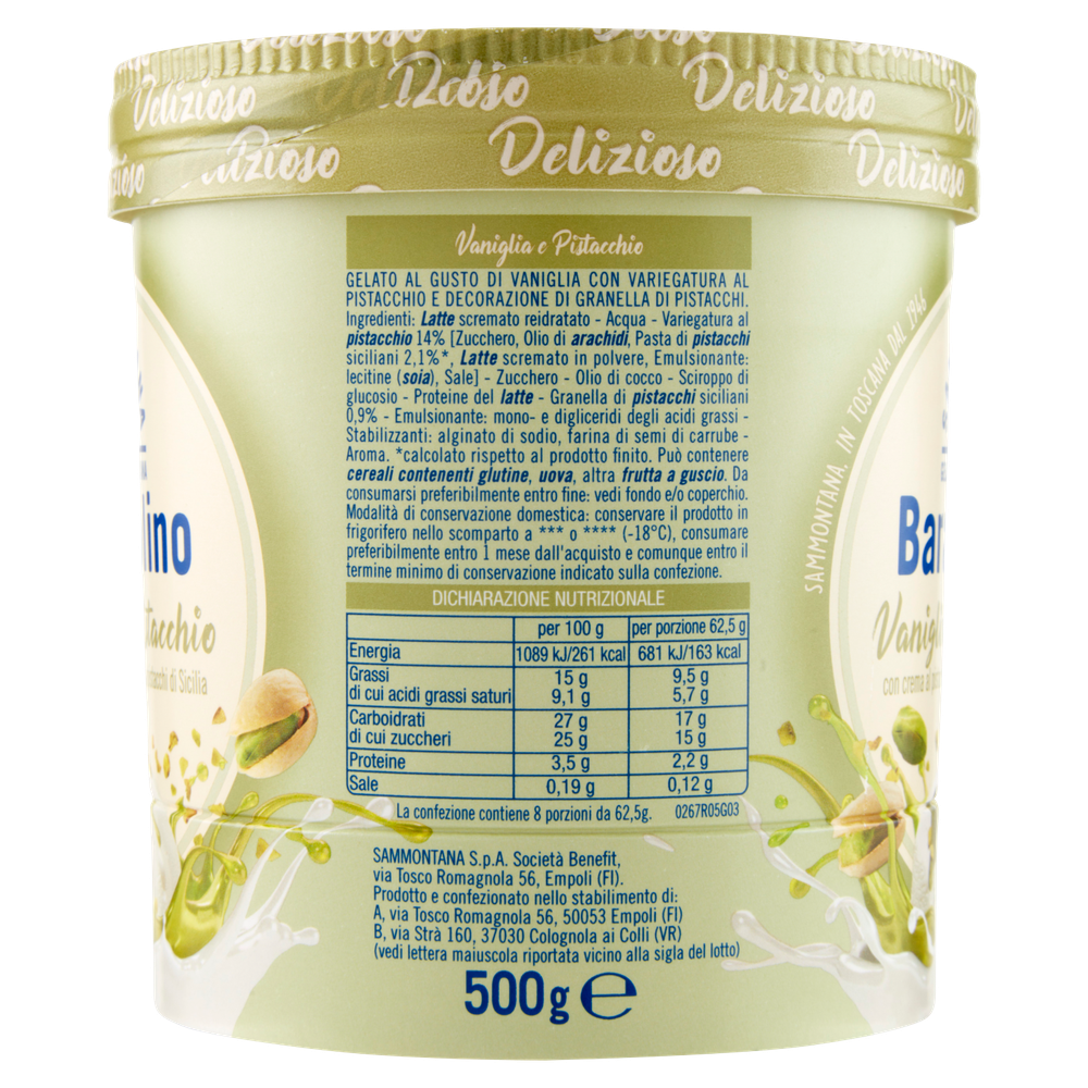 Barattolino Delizioso Vaniglia E Pistacchio Sammontana - Foto 2
