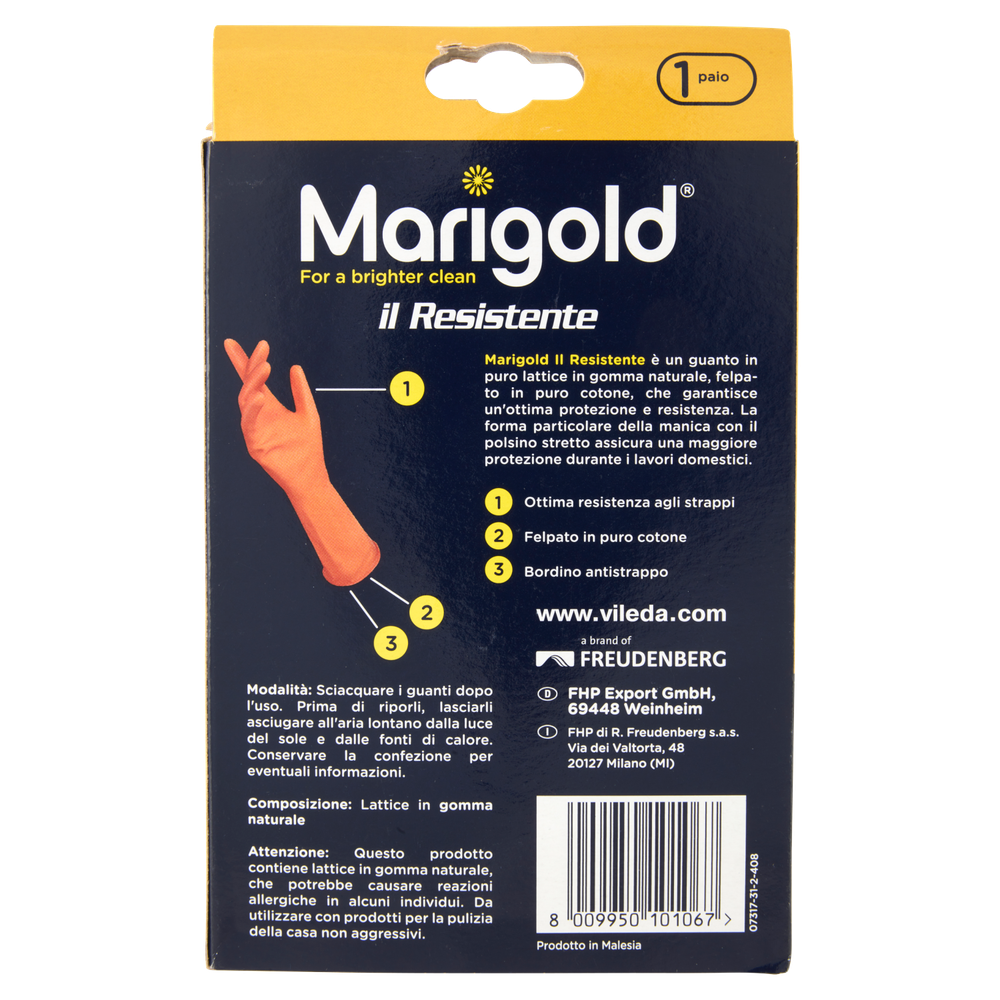 Guanti Felpati Ultra-Resistenti Taglia M Marigold - Foto 3