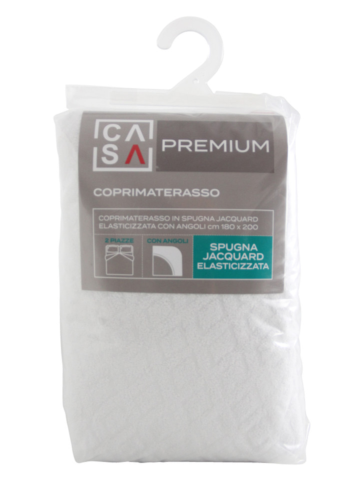 Coprimaterasso Angoli 2piazze Cm180x200 Spugna Jacquard Casa Premium - Foto 1