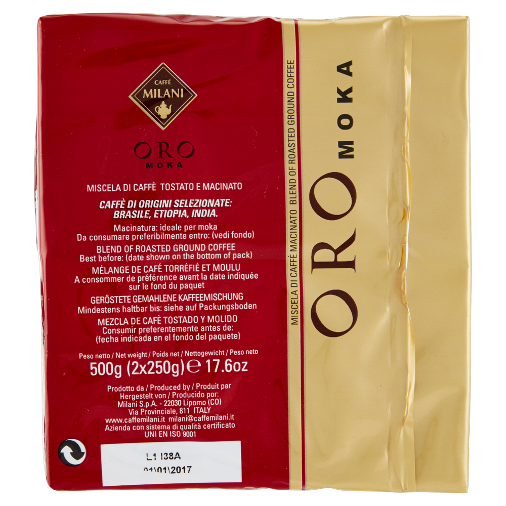 Caffè Macinato Milani Oro Per Moka 2x250g Caffè Milani - Foto 3