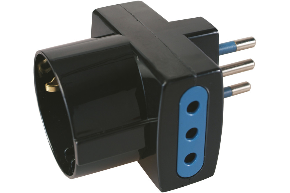 Adattatore Triplo Con Spina 10a Prese Pluristandard 2p+t Polypool - Foto 1