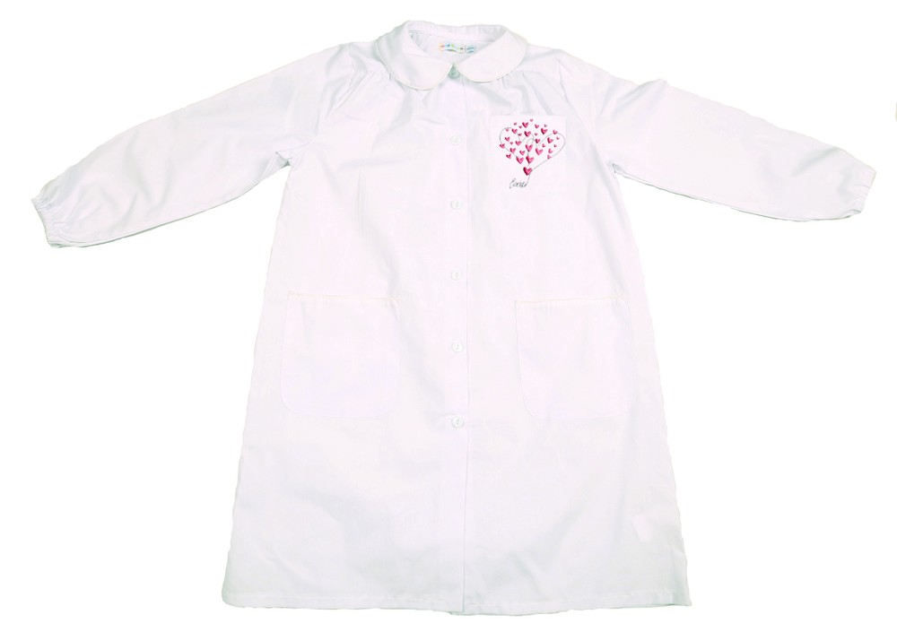 Grembiule Scuola Bambina 10 Anni Bianco - Foto 1
