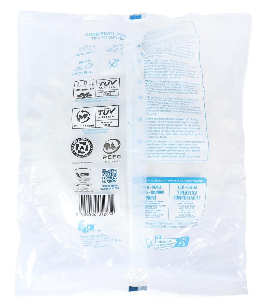 20 Piatti Fondi Alpha In Cartoncino - Foto 3