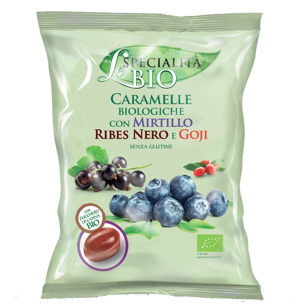 Caramelle Biologiche Gusto Mirtillo, Ribes Nero, Bacche Di Goji Serra - Foto 1