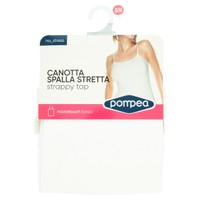 Canotta Donna Microfibra Senza Cuciture S / m Bianco Pompea Canotta Donna Microfibra Senza Cuciture S / m Bianco Pompea