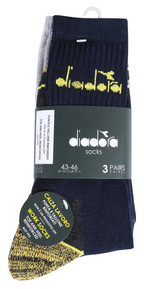 Calze Da Lavoro Uomo 43/46 Assortito Nero,Grigio,Navy Diadora - Foto 1