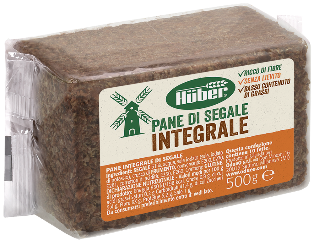 Pane Integrale di Segale in confezione da 500 gr. Hüber