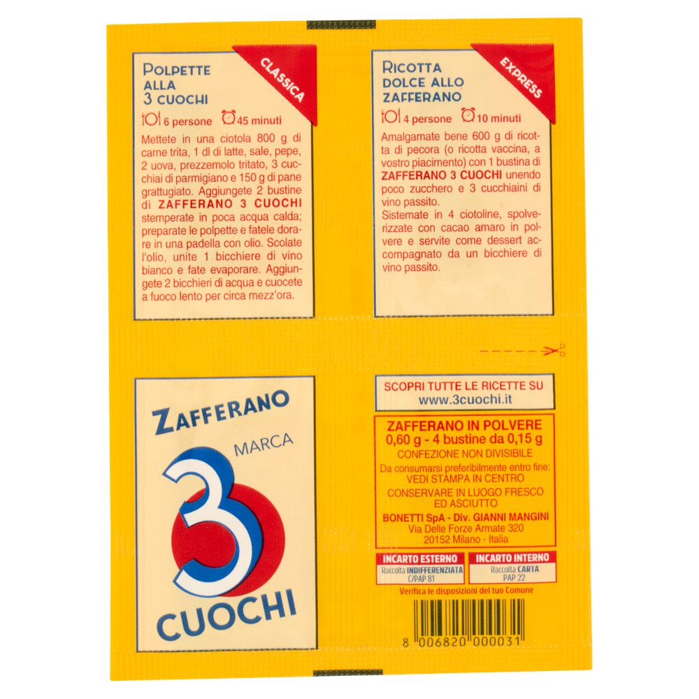 Zafferano In Polvere 4x0,15g 3 Cuochi - Foto 3