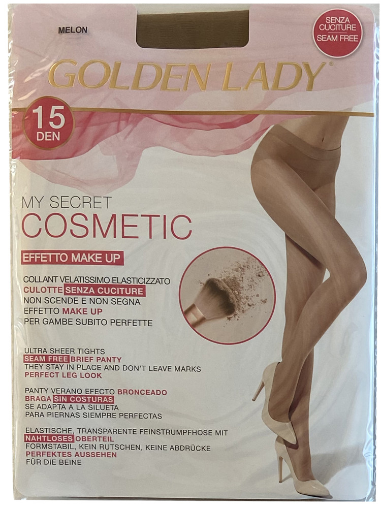 Collant My Secret Tg 3 Melon 15 Denari Senza Cuciture Golden Lady - Foto 1