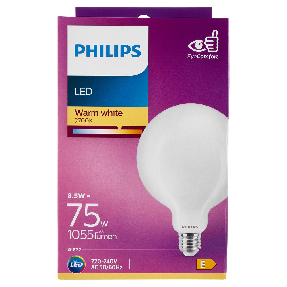 Lampadina A Led Globo 75w Attacco E27 Luce Calda Philips - Foto 1