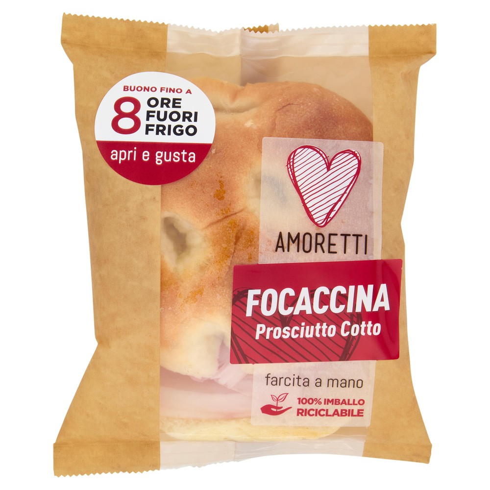 Focaccina Prosciutto Cotto Amoretti - Foto 1