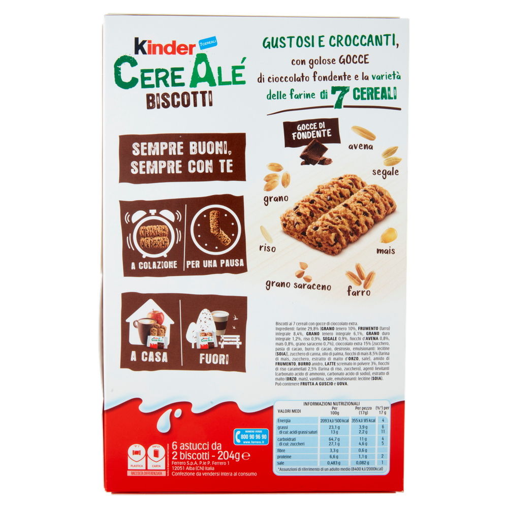 Kinder Cereale' Biscotti Dark
