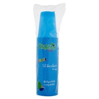 Bicchieri Usa&Getta In Bioplastica Azzurri Natural Bibo Conf. Da 50 Bicchieri Usa&Getta In Bioplastica Azzurri Natural Bibo Conf. Da 50