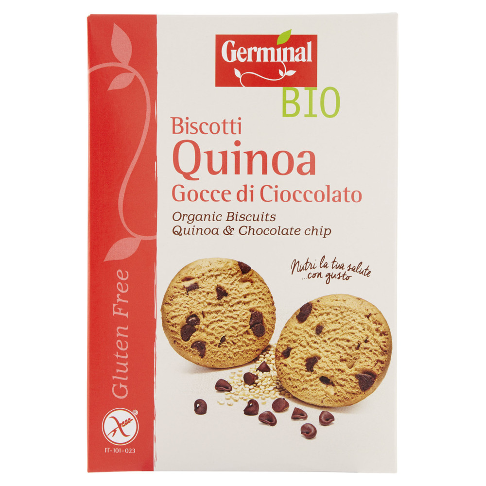 Biscotti Quinoa Con Gocce Di Cioccolato Senza Glutine Germinal Bio - Foto 1