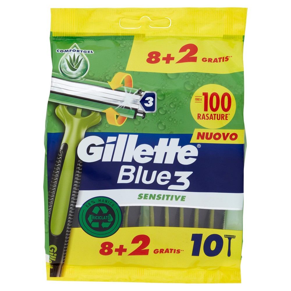Rasoio Gillette Blue3 Sensitive Conf. Da 8+2