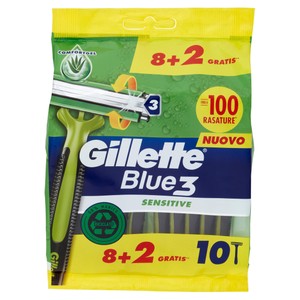 Rasoio Gillette Blue3 Sensitive Conf. Da 8+2 - Foto 1