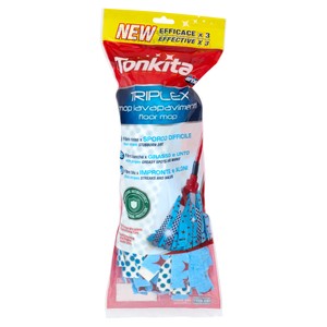 Mop Triplex Con Strice Abrasive E Trattamento Antibatterico Tonkita - Foto 1
