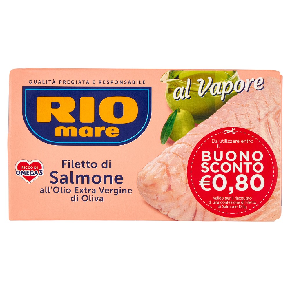 Filetto Di Salmone Al' Olio Extra Vergine D'oliva All Vapore Rio Mare - Foto 1