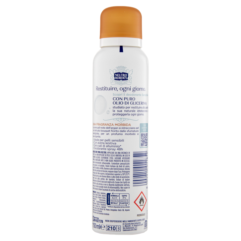 Deodorante Spray Avena E Argan Neutro Roberts - Foto 3