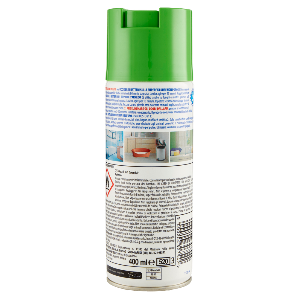 Oust 3in1 Spray Disinfettante Superfici E Tessuti Fragranza Open Air - Foto 3