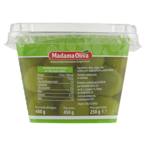 Olive Nocellara Del Belice D.O.P. Madama Oliva (varietà Dolci Verdi)