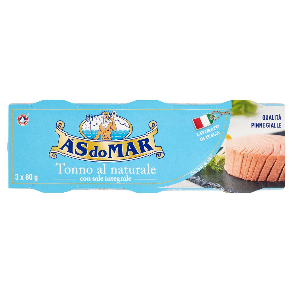 Tonno Al Naturale Con Sale Integrale 3x56g Asdomar - Foto 1