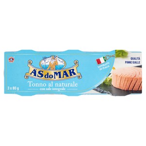 Tonno Al Naturale Con Sale Integrale 3x56g Asdomar - Foto 1