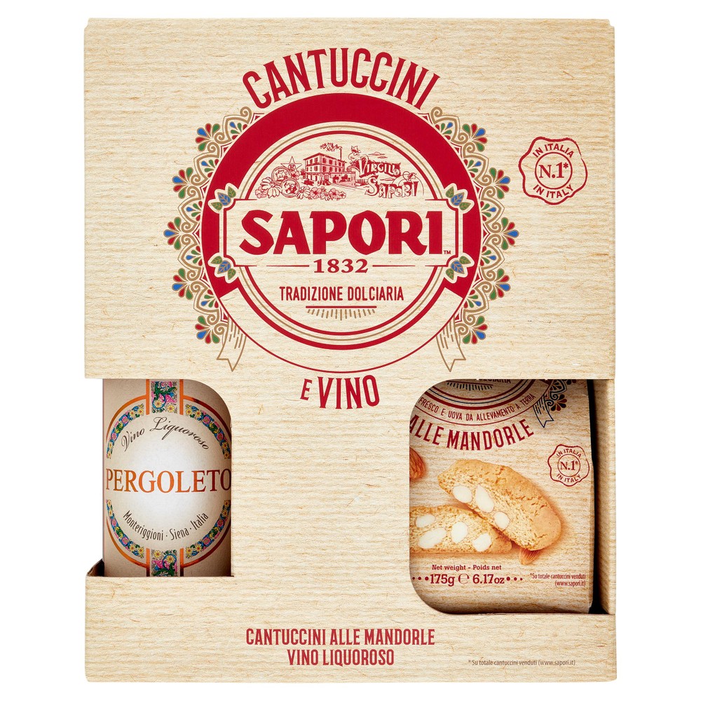 Scatola Cantuccini + Vino Liquoroso Sapori