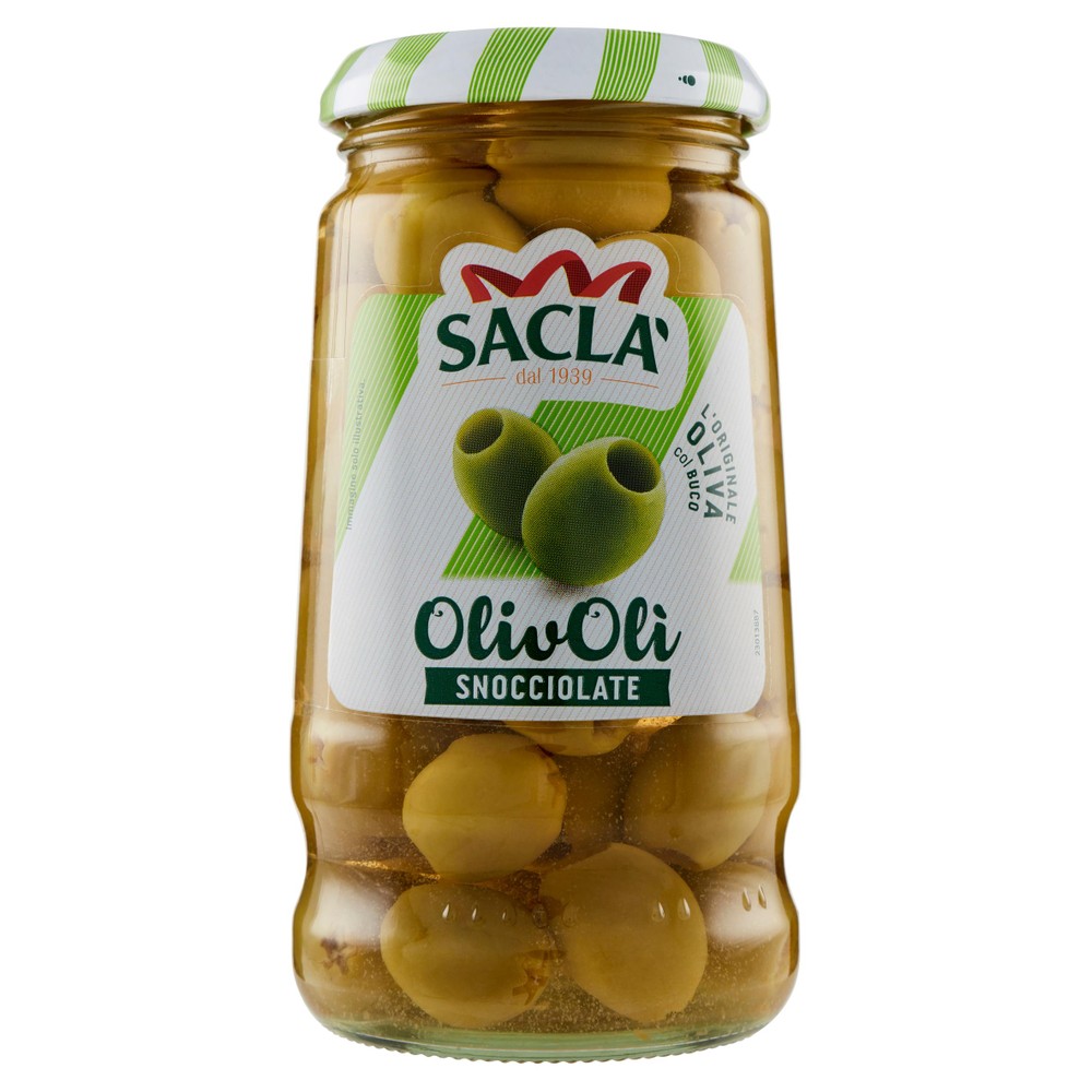 Olive Verdi Snocciolate Olivoli' In Salamoia Sacla' - Foto 1