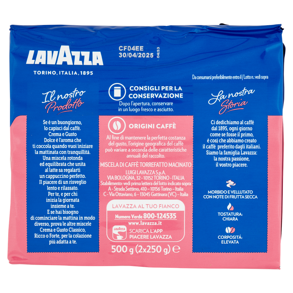 Caffè Macinato Crema E Gusto Dolce 2x250g Lavazza - Foto 3
