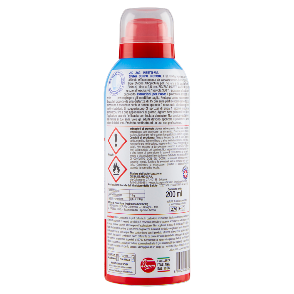Repellente Antizanzare Spray Zizgzag Insettivia