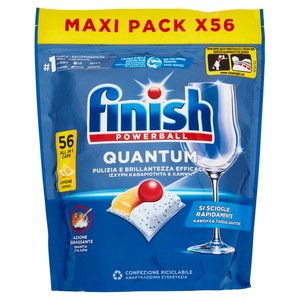 Pastiglie Lavastoviglie Al Limone 56 Lavaggi Finish Quantum All In One - Foto 1