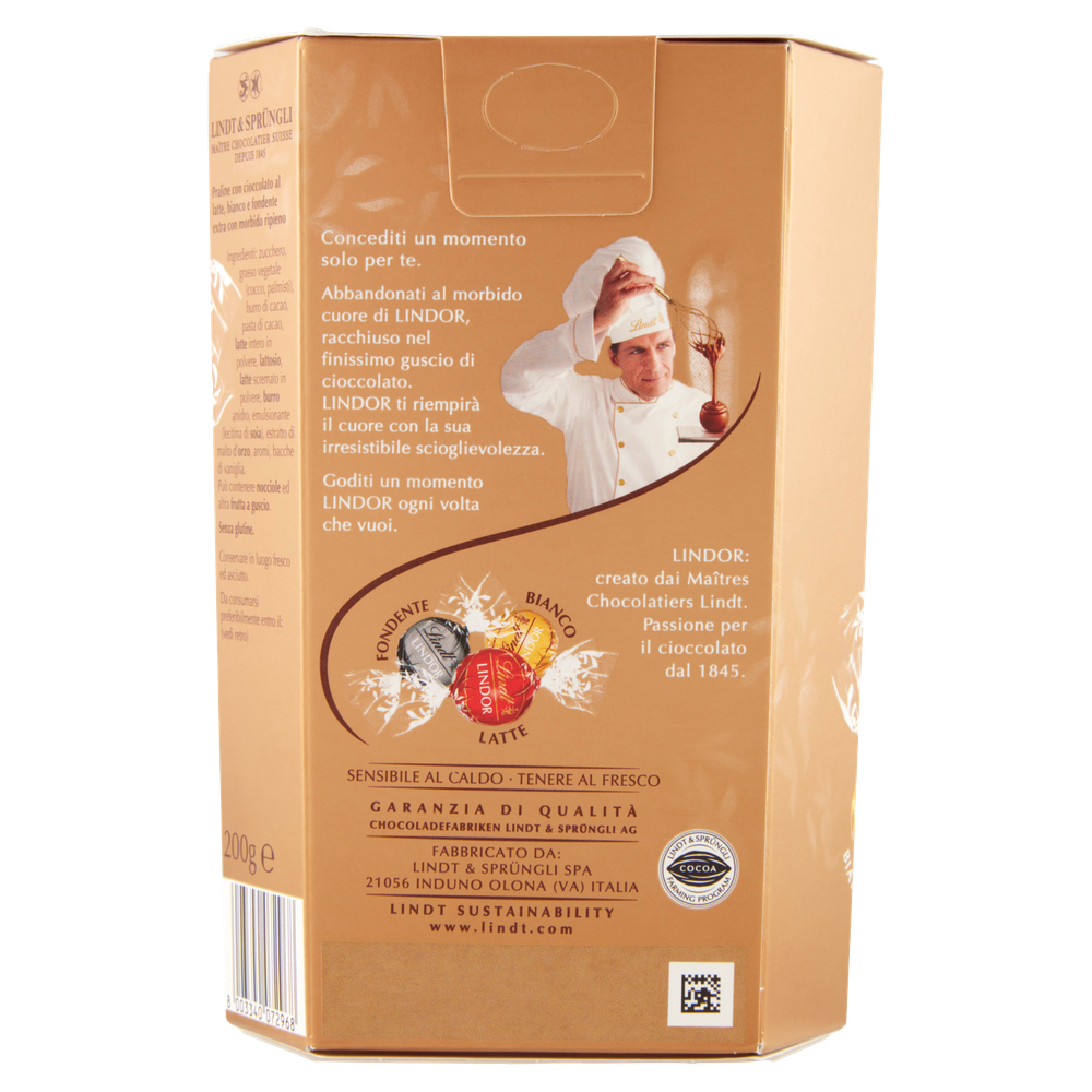 Praline Assortite Cioccolato Latte Fondente Bianco Lindor Lindt - Foto 3